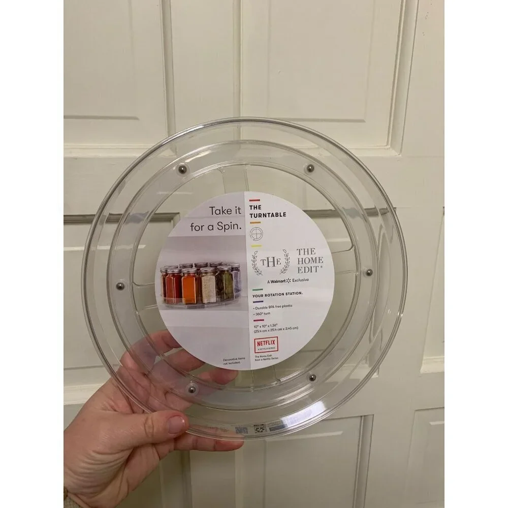 BUNDLE Lazy Susan Turntable BPA Plastic 3 Pieces Storage Organizer Home Decor